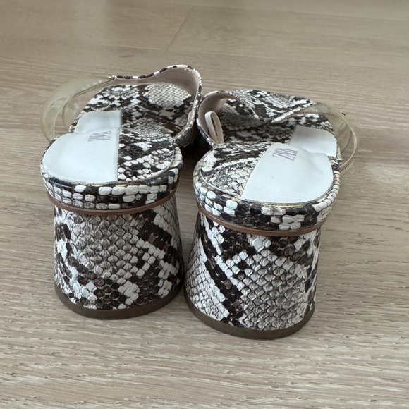 Zara Snake Print Chunky Mules - Picture 5 of 5